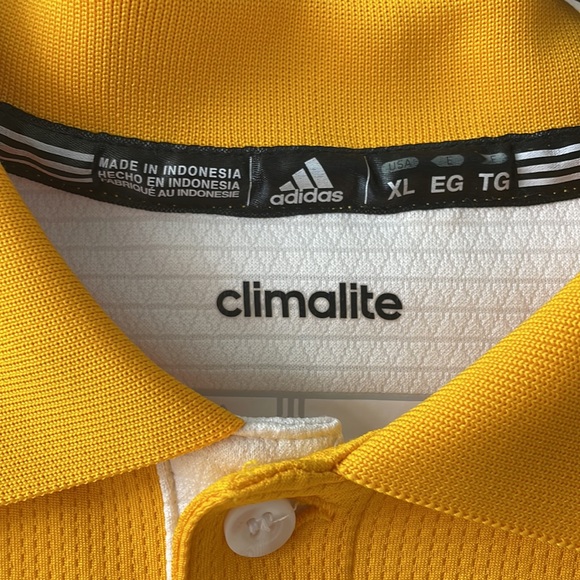 Adidas Climalite Varsity Gold Polo.  Size XL. - Picture 3 of 3